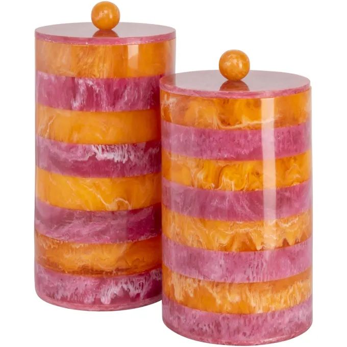 Richmond Interiors Opbergdoos Lilybelle roze/orange – groot
