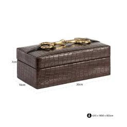 Richmond Interiors Opbergdoos Rex donker bruin klein
