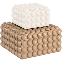 Richmond Interiors Opbergdoos Ash beige groot