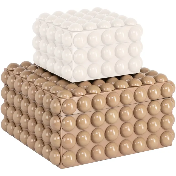 Richmond Interiors Opbergdoos Ash beige groot