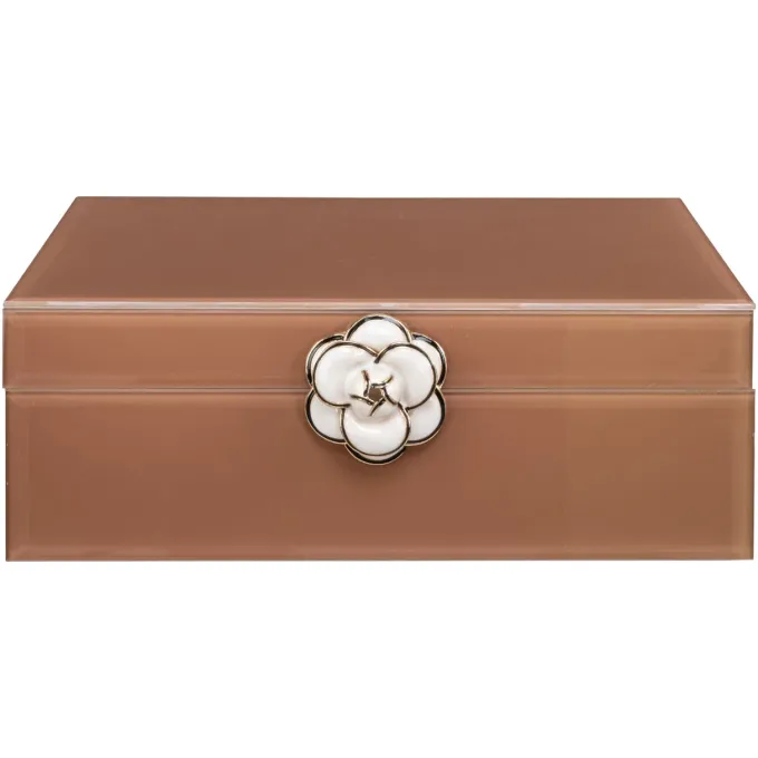 Richmond Interiors Opbergdoos Floral bruin groot