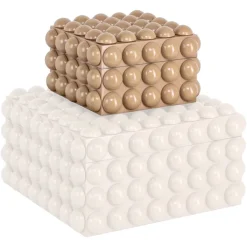 Richmond Interiors Opbergdoos Ash beige klein