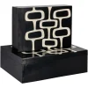 Richmond Interiors Opbergdoos Lux zwart/wit - Set van 2