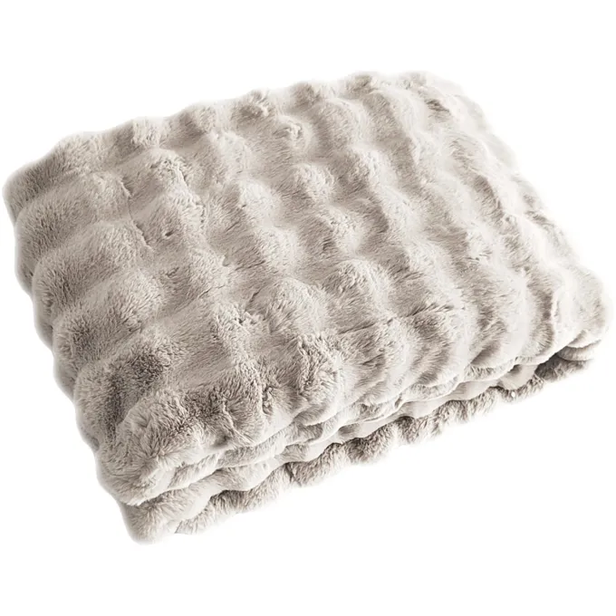 Richmond Interiors Plaid Cosy Fluff creme 200x300