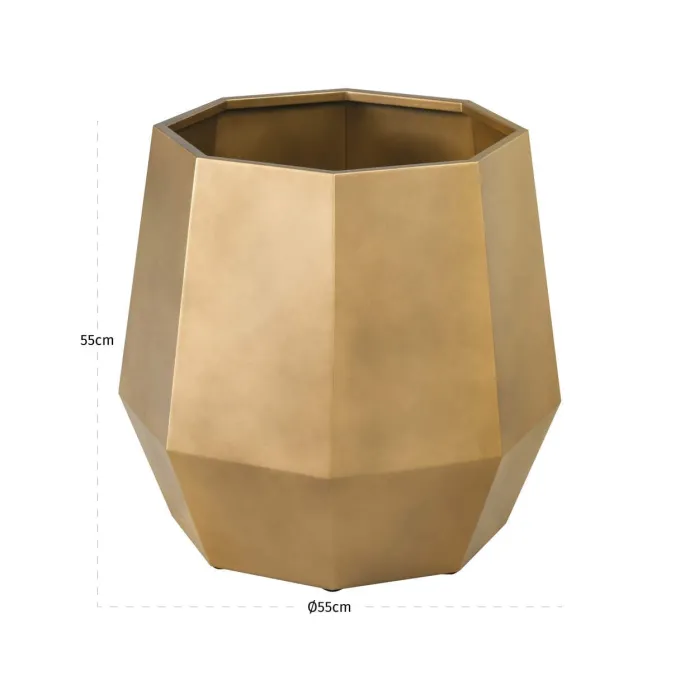Richmond Interiors Plantenbak Axis brons goud medium