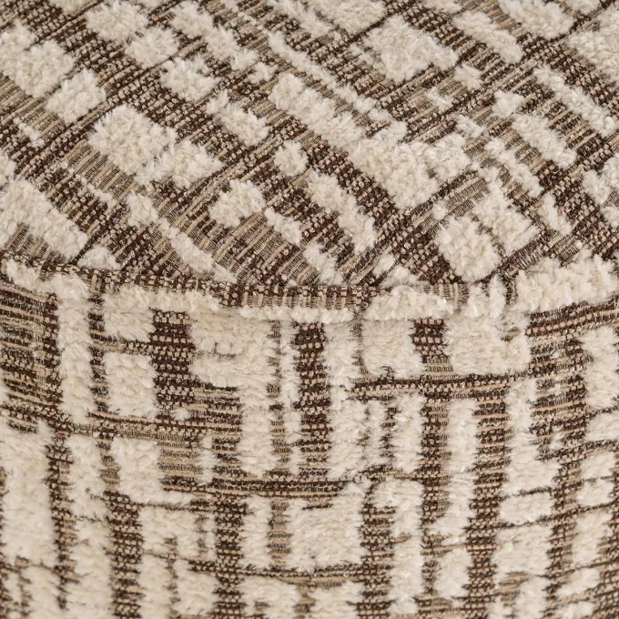 Richmond Interiors Poef Lexie 70Ø cream dalia 11