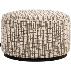 Richmond Interiors Poef Lexie 70Ø cream dalia 11