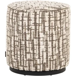 Richmond Interiors Poef Lexie 45Ø cream dalia 11