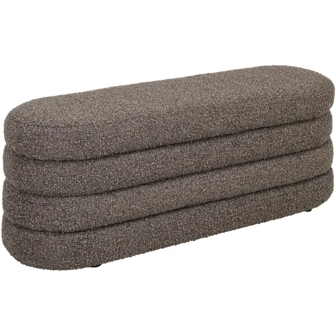 Richmond Interiors Poef & Voetenbank Camille bruin chunky