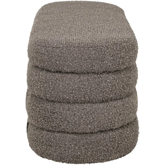 Richmond Interiors Poef & Voetenbank Camille bruin chunky