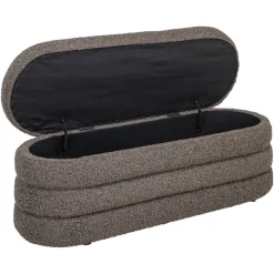 Richmond Interiors Poef & Voetenbank Camille bruin chunky