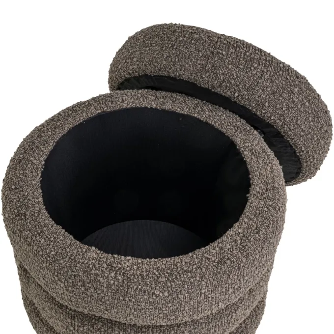 Richmond Interiors Poef & Voetenbank Adele bruin chunky