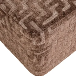 Richmond Interiors Poef & Voetenbank Ciela bruin labyrinth