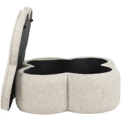 Richmond Interiors Poef & Voetenbank Corbeau zand tweed