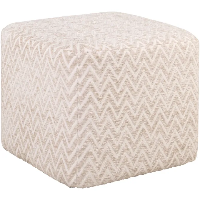 Richmond Interiors Poef & Voetenbank Ciela beige chevron