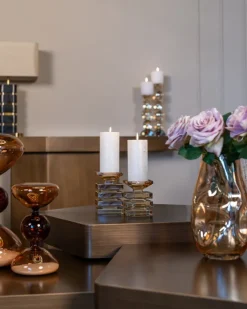 Richmond Interiors Salontafel Hexa set van 3 geborsteld Goud