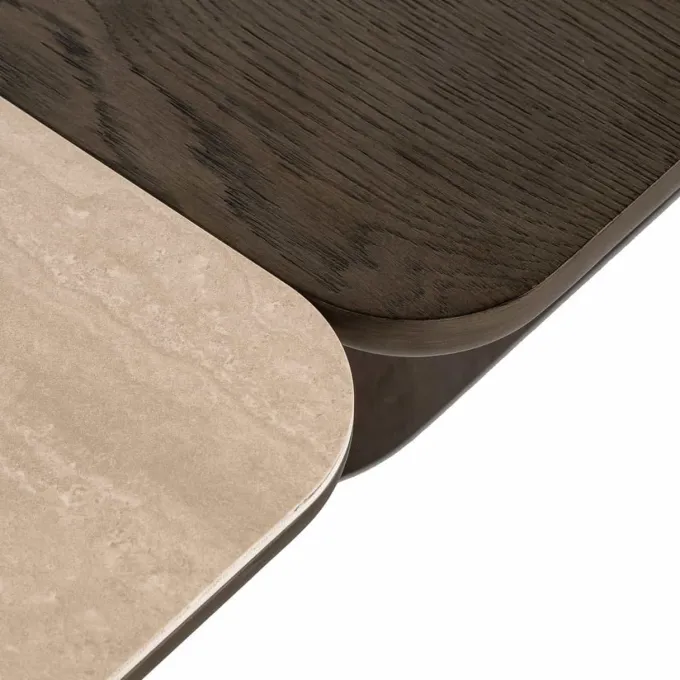 Richmond Interiors Salontafel Nando set van 2 Bruin
