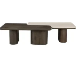 Richmond Interiors Salontafel Nando set van 2 Bruin
