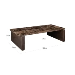 Richmond Interiors Salontafel Lagrasse donker bruin