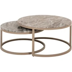 Richmond Interiors Salontafel Fairfax set van 2 zand