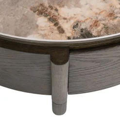 Richmond Interiors Salontafel Langford bruin 90Ø 1 lade