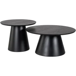 Richmond Interiors Salontafel Jazz set van 2 zwart - Richmond Interiors
