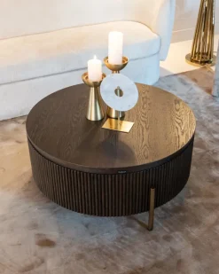 Richmond Interiors Salontafel Luxor 95Ø (Brown)