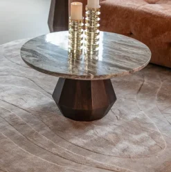 Richmond Interiors Salontafel Oberoy Blush beige 80Ø