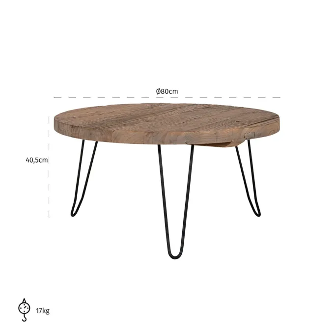 Richmond Interiors Salontafel Preston 8o cm