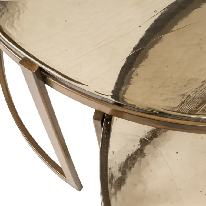 Richmond Interiors Salontafel Cleo goud (Set van 2)