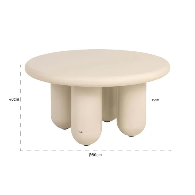 Richmond Interiors Salontafel Calma 80Ø Beige