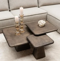 Richmond Interiors Salontafel Marlie gold (Set van 3)
