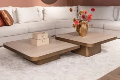 Richmond Interiors Salontafel Claridge beige 90x90 (cumulus)