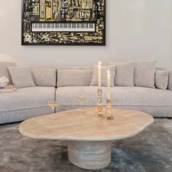 Richmond Interiors Salontafel Fictus Travertine faux Beige
