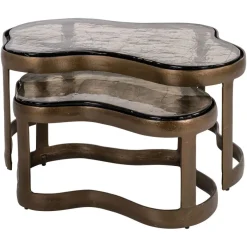 Richmond Interiors Salontafel Fairfield brass antique (Set of 2)