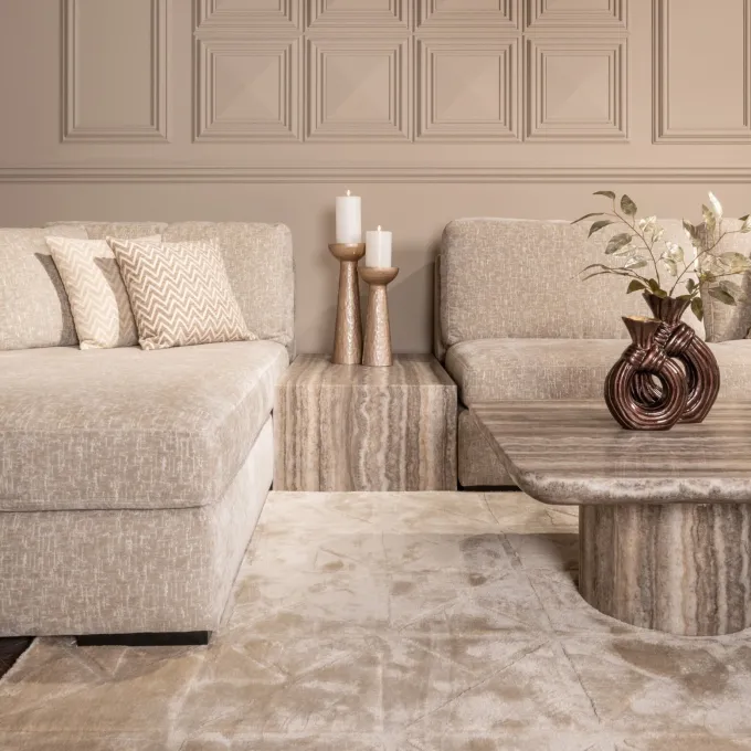 Richmond Interiors Sofa-element Dulce grijs coffee table