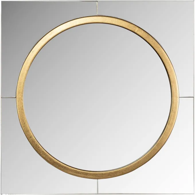 Richmond Interiors Spiegel Briana rond goud Goud