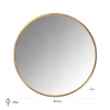 Richmond Interiors Spiegel Maevy goud 110Ø - Luxe Ronde Wandspiegel