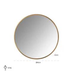 Richmond Interiors Spiegel Maesa goud 90Ø (Gold)