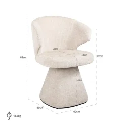 Richmond Interiors Stoel Gatsbi beige chenille