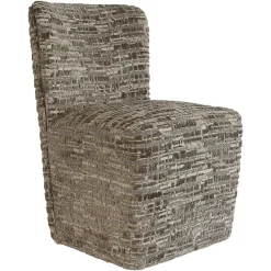 Richmond Interiors Stoel Lorain met wieltjes greige dalia