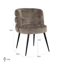 Richmond Interiors Stoel Stella Niagara 104 Stone Chenille