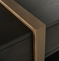 Richmond Interiors TV-dressoir Cambon 3-laden (Dark coffee)