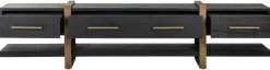 Richmond Interiors TV-dressoir Cambon 3-laden (Dark coffee)