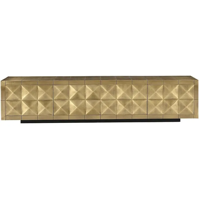 Richmond Interiors TV dressoir Collada 4-doors geborsteld goud