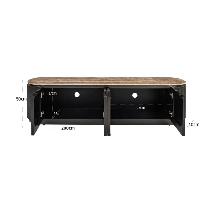 Richmond Interiors TV-meubel Russo brown 4-doors