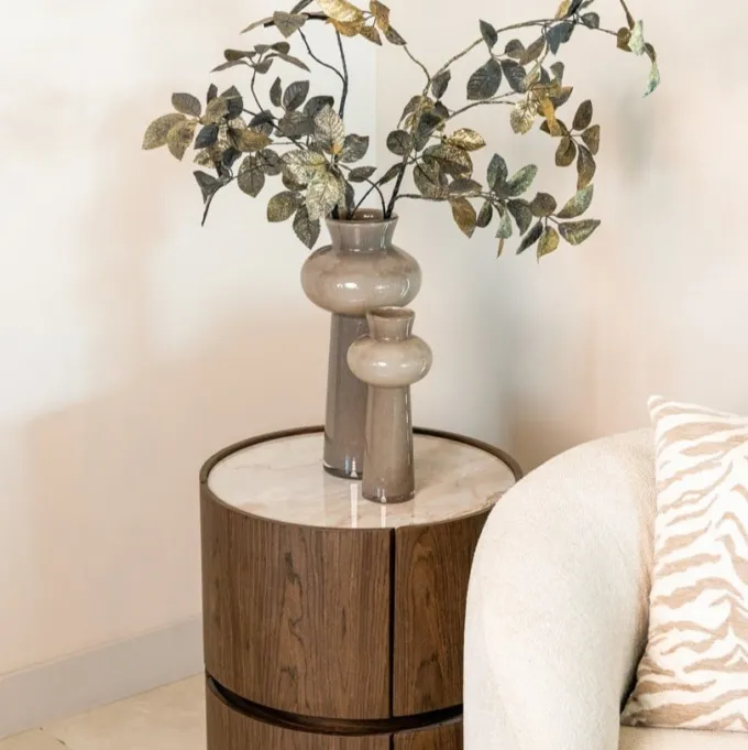 Richmond Interiors Vaas Lunor taupe groot