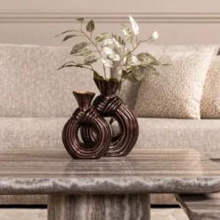 Richmond Interiors Vaas Suen donkerbruin groot
