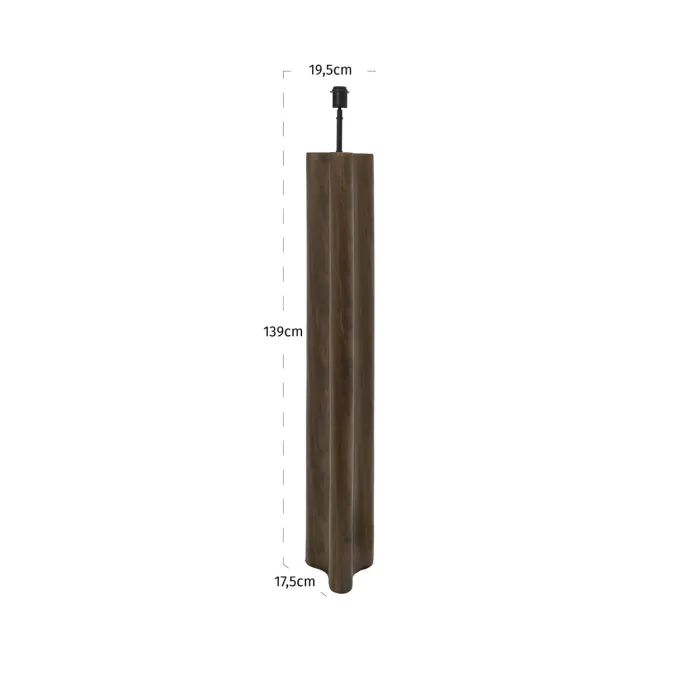 Richmond Interiors Vloerlamp Jamy walnoot