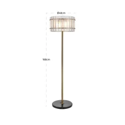 Richmond Interiors Vloerlamp Feline antiek bras